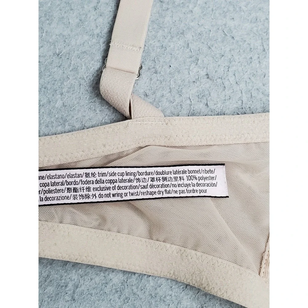 Victoria's Secret Women Bra 34DD Beige Dream Angels Push Up No Padding Underwire